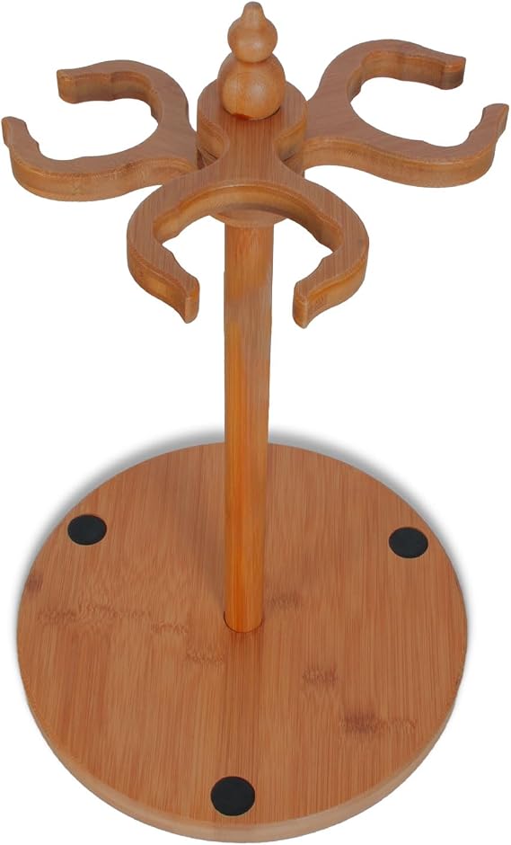 Brown - 3 Hulusi Display Stand Cucurbit Flute Multi-Layer Rack