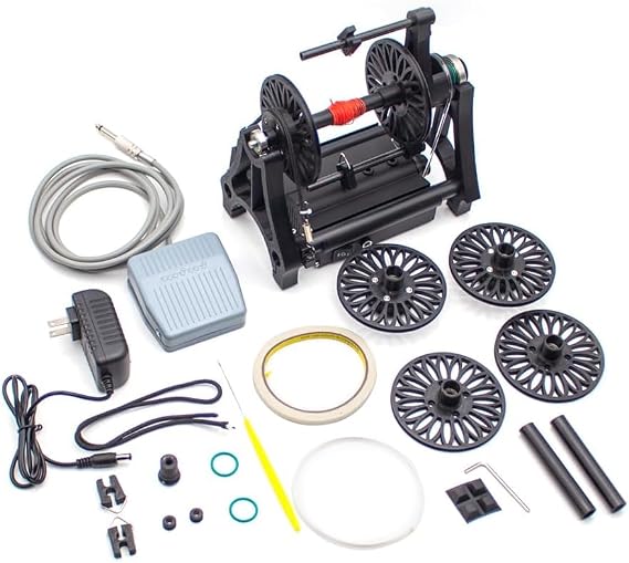AC100-240V Electric Mini Spinning Wheel Household Wool Spinning Fibre Spinning Wheel with Pedal