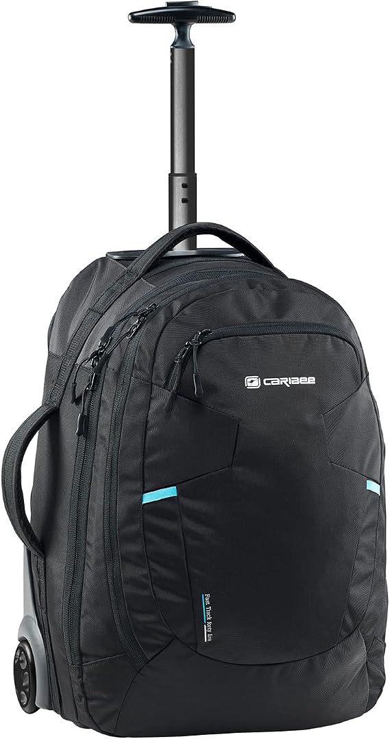 Caribee Stratos 42L Hybrid Wheel Aboard laptop Trolley/Backpack, 54x36x30cm (21x14x12inch) lightweight