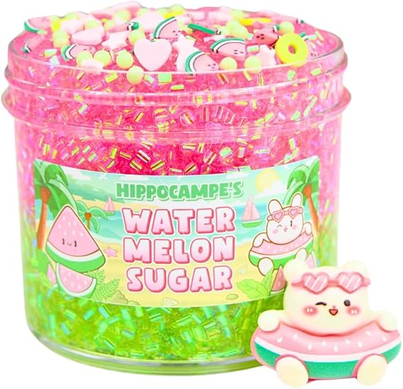 Watermelon Sugar Slime (SCENTED) | Handmade Slime | Hippocampe Slimes (6OZ)