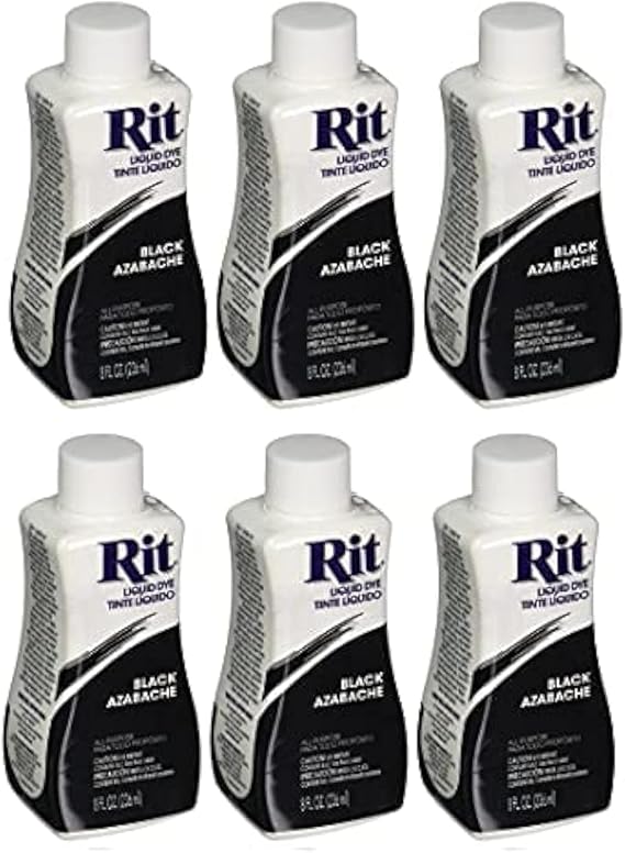 Rit Dye Liquid Fabric Dye, Black 8 oz (1 Pack of 6)