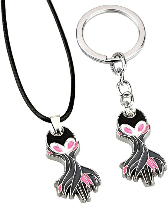 NOONSIAL Hollow Knight Accessories Troupe Master Grimm Pendant Necklace Hollow Knight Nightmare Realm Keychain Set Cosplay Jewelry