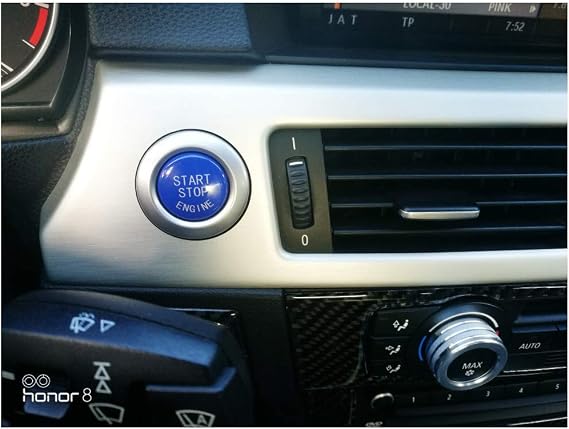 Start Stop Switch Button Replacement Cover Compatible with BMW (1 3 5 6 X1 X3 X5 X6 Series E81 E90 E91 E60 E63 E84 E83 E70 E72)