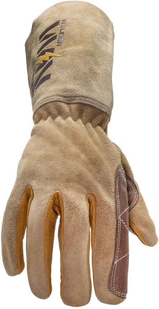 Welder Nation Premium MIG & Stick Welding Gloves - Buffalo Leather, Fire Resistant, ANSI Cut 2, Padded Knuckles
