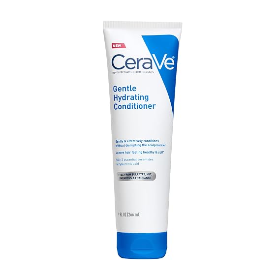 CeraVe Gentle Hydrating Conditioner, Hair Conditioner with Hyaluronic Acid | Conditions Hair and Scalp with Niacinamide and Ceramides In A Sulfate-Free, Color-Safe Formula For All Hair and Scalp Types