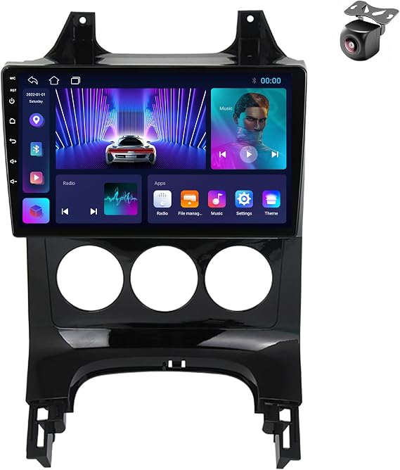 Android 12 System for Peugeot 3008 1 2009 2010 2011-2016 2 DIN Car Stereo With FM 4G SWC CarPlay Android Auto GPS Navigation Touch Screen Upgrade Car Radio Multimedia Player (M150CP 4core 2+32G)