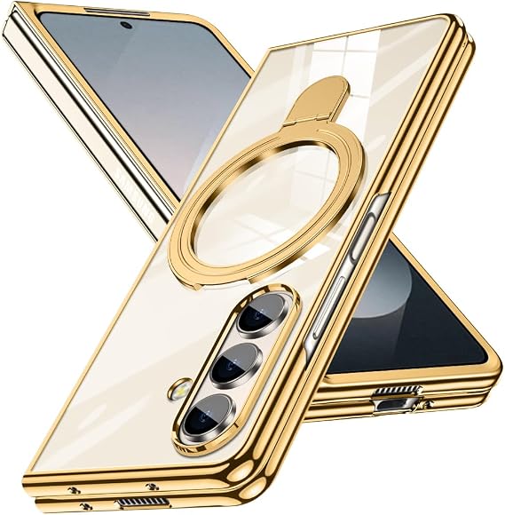 for Galaxy Z Fold 7 Case with O-Ring Stand Clear Case