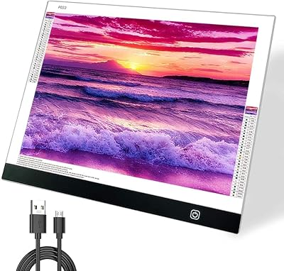 A3S Light Pad for Diamond Painting - Sponake Light Board Tracing with 3 Level Brightness Apply to 5D Diamonds Art | Craft | Weeding Vinyl | Sketching | Animation