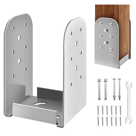 6 Pack 4x4 Post Anchor Base with Screws and Nuts