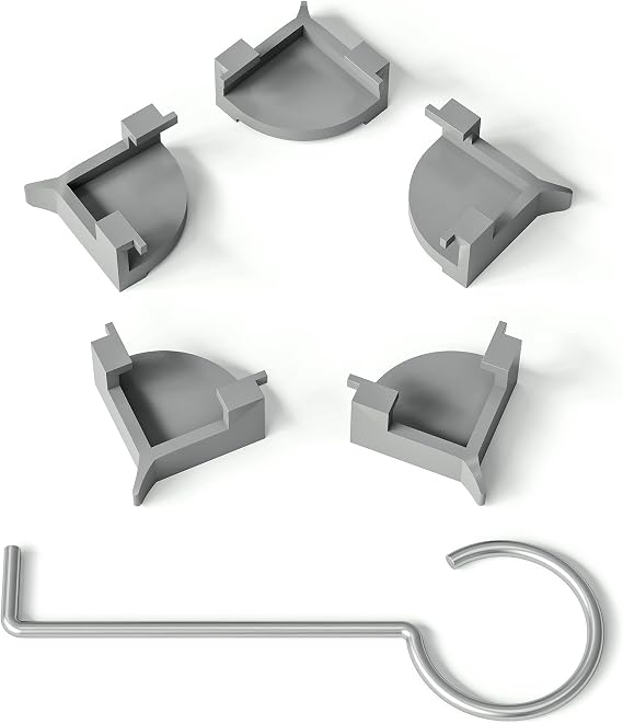 Neodrain Tile Tray Supporters for Neodrain Square Shower Drain | Corner Spacer Fit Neodrain Square Shower Drains, 5PCS Plastic Clips and 1PC Lifting Hook