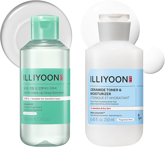 Illiyoon Gentle Deep Makeup Remover with Ceramide ATO Milky Toner