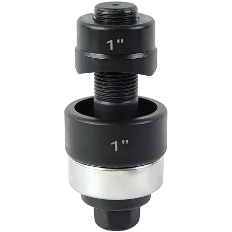 AMZCNC Manual Knockout Punch Kit, Heavy Duty Metal Sheet Knock Out Box Hole Cutter Conduit Punch Driver Die Set ((Conduit Hole Size) 1" Knockout Punch)