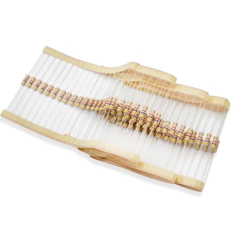 100 Pcs 1/2W 5% Tolerance 4.7K Ohm Carbon Film Resistor Resistance for DIY Project and Experiments