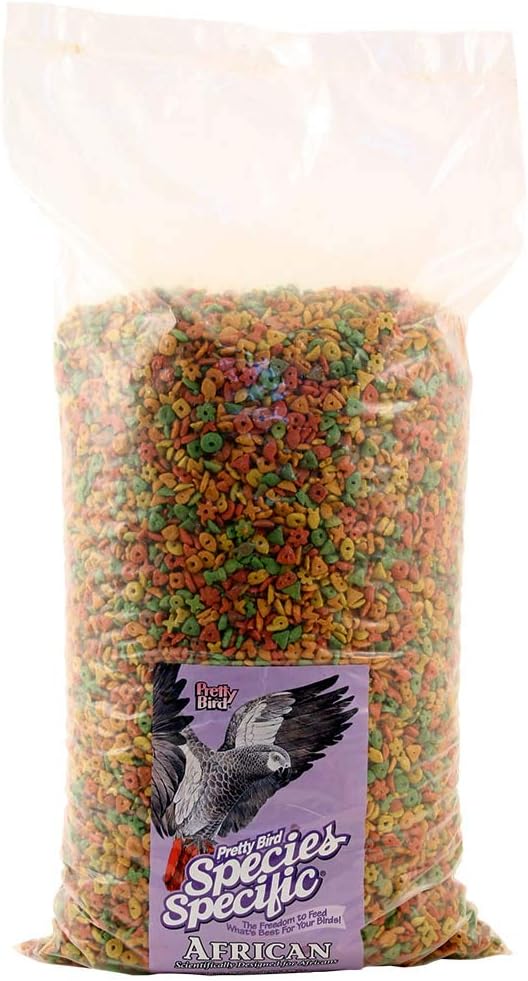 Pretty Bird International BPB79313 Species Specific African Bird Food with Extra Calcium, 20-Pound