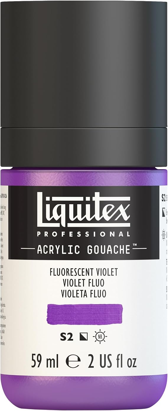 Liquitex Acrylic Gouache, 2-oz (59ml) Bottle, Fluorescent Violet