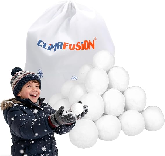 20 Pack Jumbo Fake Snowballs for Kids Indoor and Outdoor, 3 inch Christmas Snow Balls for Fights, Fake Snow Toys for Winter Holiday Toss Game