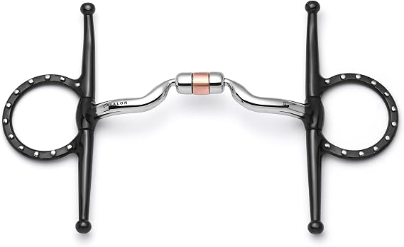 Full Cheek Low Port Capsule Silver Dotted Snaffle Bit