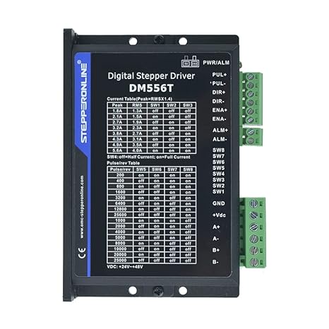 STEPPERONLINE DM556T Digital Stepper Motor Driver 1.8-5.6A 20-50VDC Stepper Motor Driver for Nema 23 24 Stepping Motor CNC