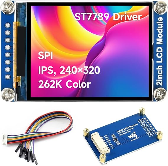 Waveshare 2inch LCD Display Module, IPS Screen, 240320 Resolution, SPI Interface
