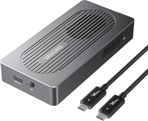 VANGREE 80Gbps M.2 NVMe SSD Enclosure,Thunderbolt 5 & USB4 V2.0 Compatible