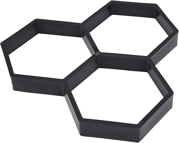 Concrete Molds & Forms, Paver Molds for Concrete, Stepping Stone Paver Reusable DIY Walkway Pavement Paving Moulds Hexagon Maker Molds for Lawn Patio Yard Garden, Mode 4, 35X35CM