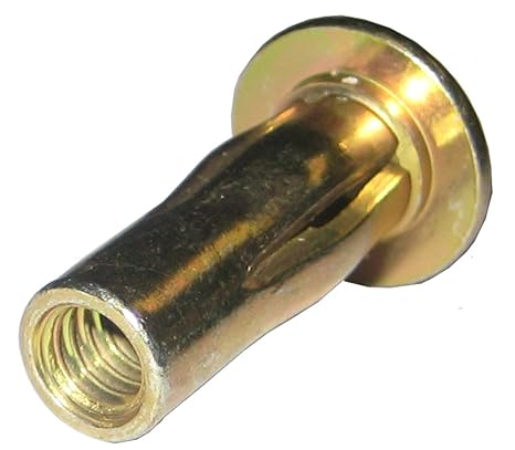 S25MG500 Steel PRE-BULBED Shank, Multi-Grip Rivet-NUT Gold ZINC Finish, 1/4-20 X ..280-.500 Grip Range (Pack of 25)