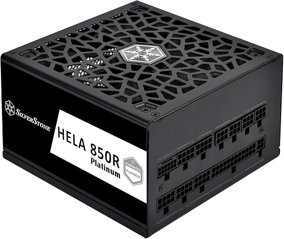 SilverStone Technology HELA 850R Platinum Cybenetics Platinum 850W PCIe 5.0 Fully Modular ATX 3.0 Power Supply with A+ Noise Rating (18dBA Average), SST-HA850R-PM