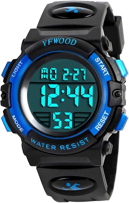 YFWOOD Kids Digital Watch for Boys 5-15, Waterproof Kids Watch Boys