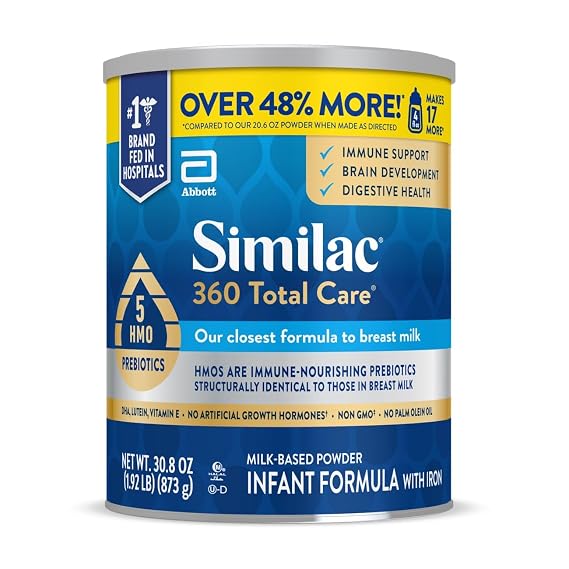 Similac 360 Total Care Baby Formula Powder, Exclusive 5 Prebiotic Blend