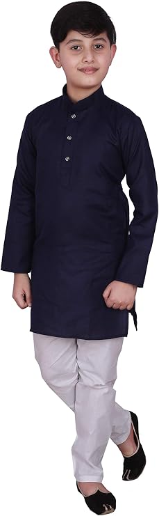 Pro-Ethic Style Developer Boy's Cotton Indian Clothing Ethnic Wear Kurta Set|Pack Of 1 (S-122)