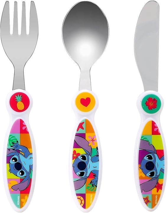Stitch Kids 3 Piece Cutlery Set – Includes Knife, Fork and Spoon