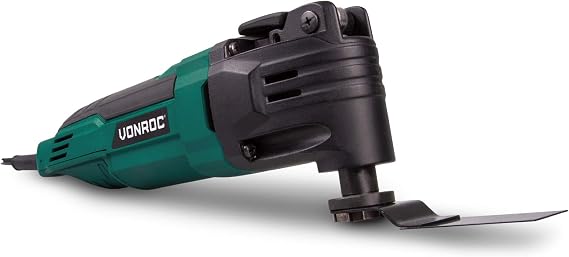 Vonroc Multifunctional Tool / Oscillation Tool 300 W Quick Change System Variable Speed Includes Accessories and Storage Bag