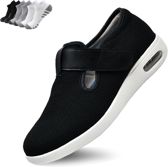 Diabetic Shoes, Easy On/Off Wide Walking Shoes