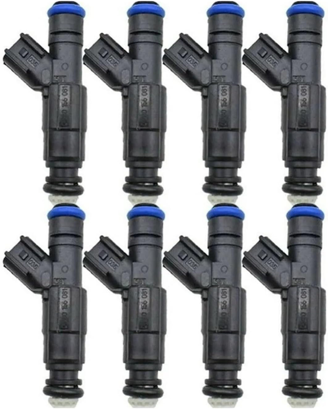 8PCS 0280156081 Fuel Injectors, Compatible For Mercruiser, Volvo Penta 5.0L-6.2L, Indmar 2002-2009, Black Needle Valve Fuel Injectors