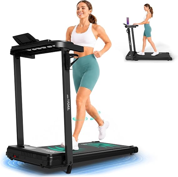 Walking Pad with Desk and Handle Bar, 2.5HP Walking Pad with Incline for Home Office, 4 in 1 Walking Pad with Vibration Plates,220lbs Capacity Portable Walking Vibration Pad