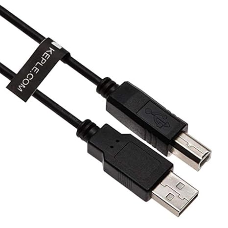 Keple 10ft Printer Cable Lead for Canon Pixma iP110, MX395, MX475, MG2450, MG2950, MG3051, MG3650, MG4250, MG5750, MG5751, MG6850, MG6851, MG7750, MG7751- Scanner Printing Cord USB A to B Male