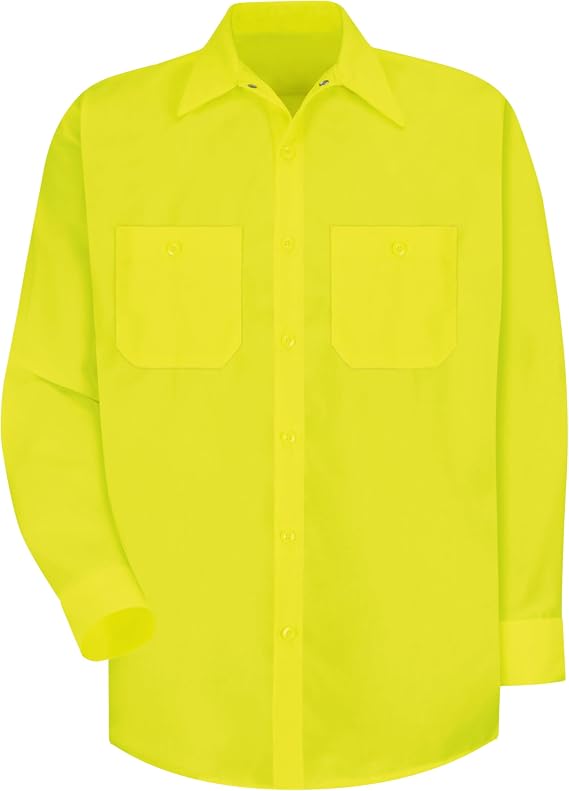 Red Kap Mens Rk Enhanced Visibility Work Shirt