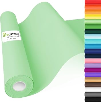 Light Green Wrapping Paper, 15"x450" Solid Color Art Craft Poster Kraft Bulletin Board Decorative Paper Roll, Birthday Anniversary Christmas Wedding Easter Eid St Patricks Day Bouquet Flower Gift Wrap