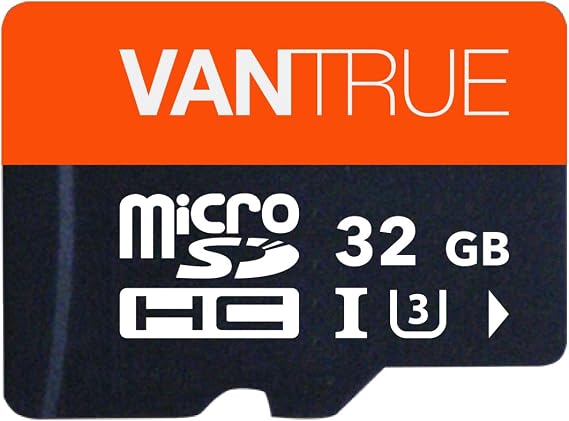 Vantrue 32GB microSDHC UHS-I U3 Memory Card with Adapter for Dash Cams