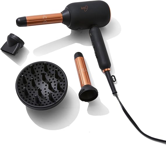 ion Luxe 4in1 AutowrapTM Airstyler Interchangeable Hair Dryer & Curler for All Hair Types