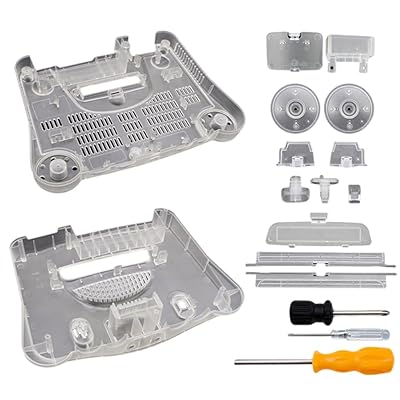 Hzxkqmil Replacement Housing Shell for N64 Retro Video Game Console, Translucent Case Accessories with Screwdrivers for N64 Game Console, Transparent White