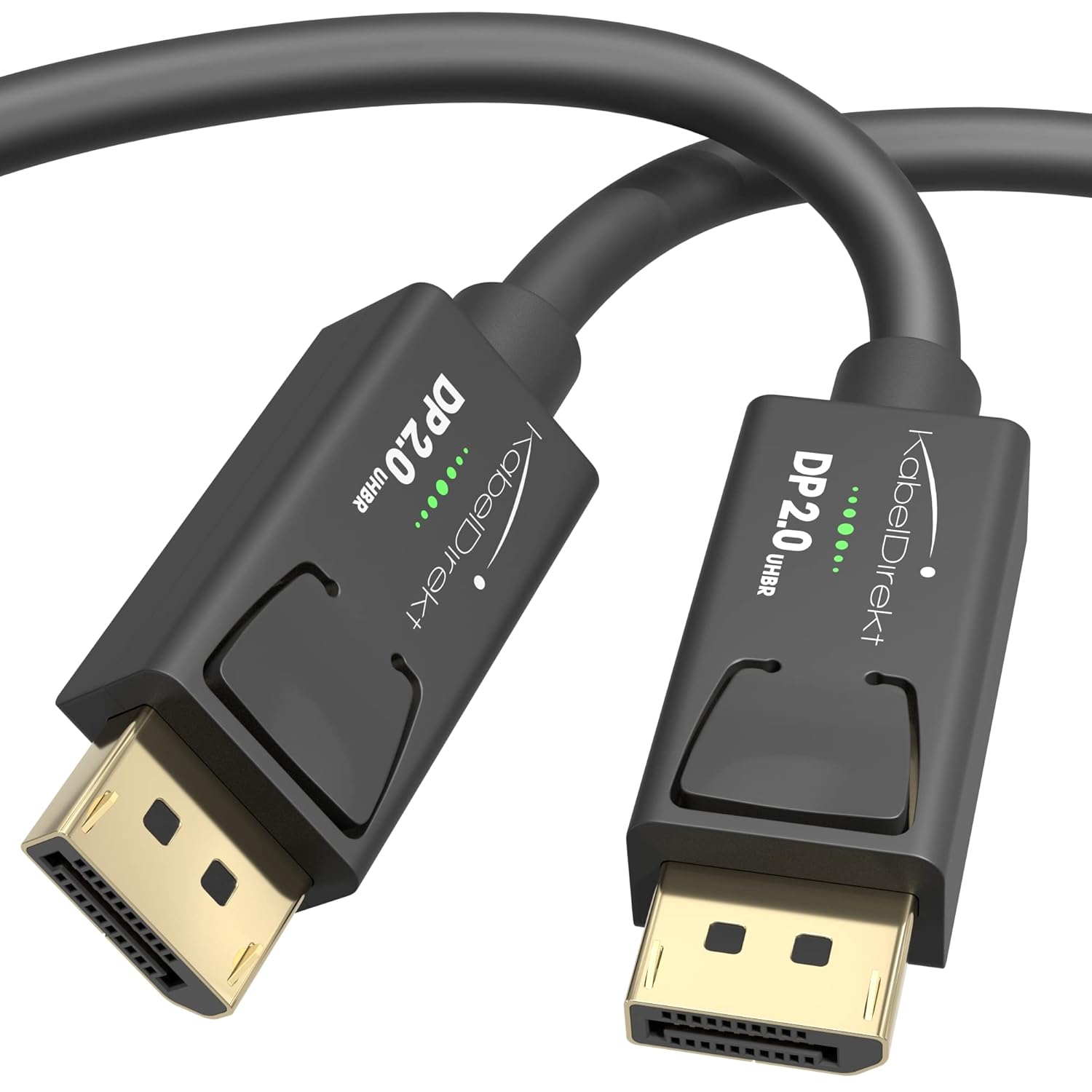 KabelDirekt – 8K DisplayPort 2.0 cable – 5m – laptopgaming computer, gr. card, displayproject. DP mon. cable – DP to DP – 8K at 4K60Hz at 144Hz, up to 240Hz, FreeSyncG-Sync, black