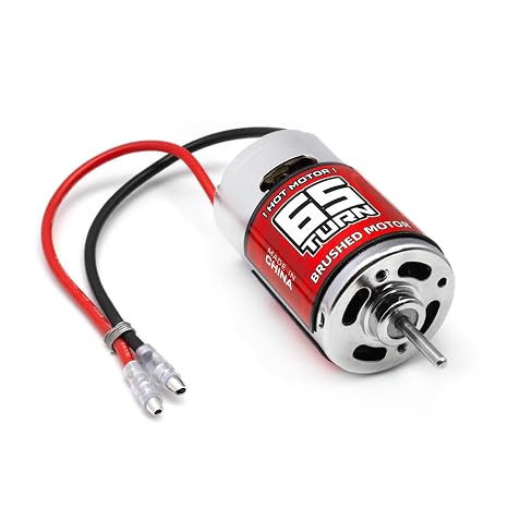 RC Motor 550 65T Brushed Motor Splash-Proof for 1/10 Trx4 Slash ARRMA Granite Senton Axial Redcat HSP HPI Crawler Off-Road,Racing,Drifting,Highway Slow High Speed Car (65T)