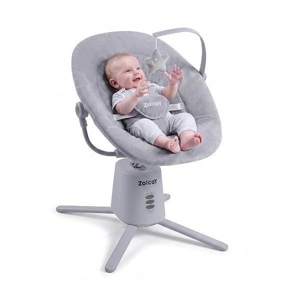 Baby Swings for Infants with 3 Modes & 5 Speeds, BT App & Remote Control