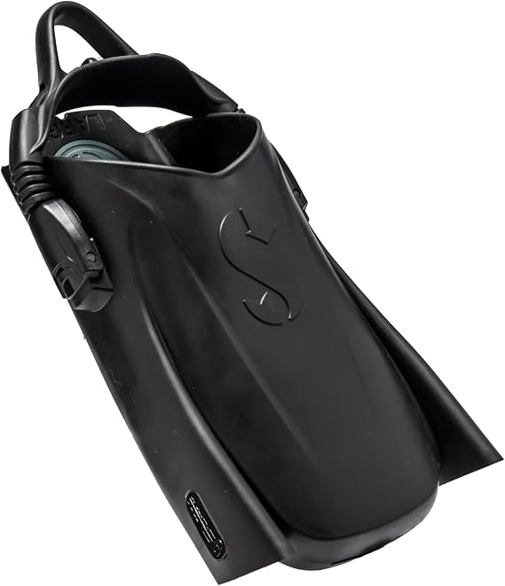 SCUBAPRO Modular Fin System for Snorkeling and Scuba Diving, Open Heel Boot-Fit Pocket, Black, S