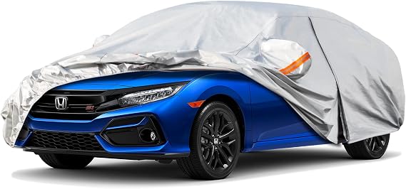 Kayme 6 Layers Waterproof Car Cover for Honda Civic Sedan/Coupe 1991-2026