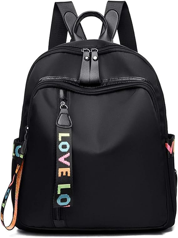 FANDARE Black Backpack Women, Casual Rucksack, Lightweight Rucksack Water Resistant Bookbag, Casual Daypack Backpack For Travel College Work Black