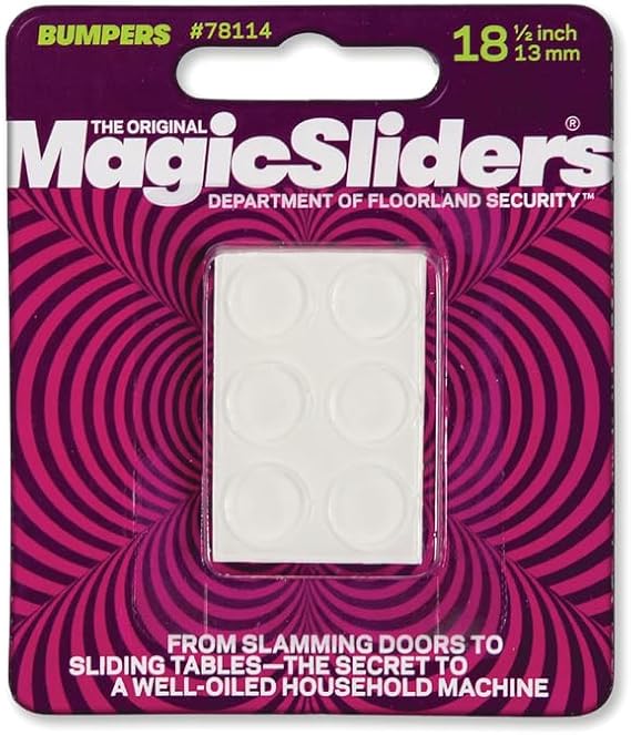 Magic Sliders Vinyl Self Adhesive Bumper Pads Clear Round 1/2 in. W x 1/2 in. L 18 pk