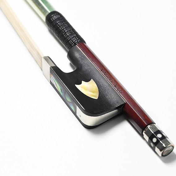 Pernambuco Stick Viola Bow 4/4 Size 430M VINGOBOW 74.5 cm Concert Level Shield Pattern Ebony Frog Well Balanced Sweet Sound Quality Natural Horse Hair