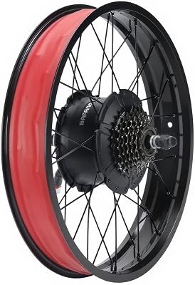 20 x 4 Inch Electric Bike Rear Wheel Replacement - BAFANG G062 48V 750W Motor Assembled, 175mm Hub Spacing, 7-Speed Freewheel, Disc Brake Compatible